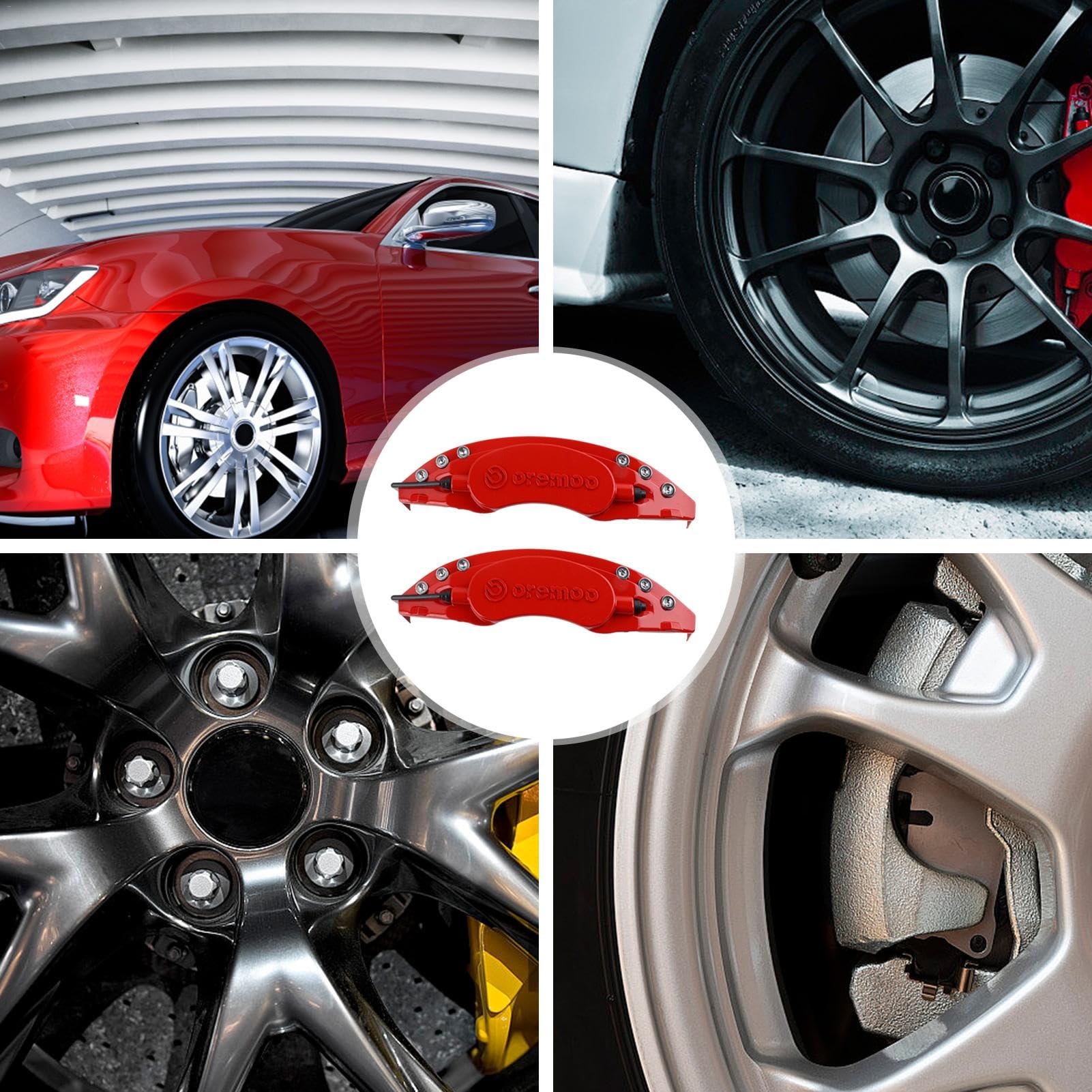 Cubiertas de pinza de freno de disco, cubierta de pinza de coche, decoración de piezas de repuesto, cubiertas de pinza de freno de disco de coche, accesorios delanteros y traseros para SUV