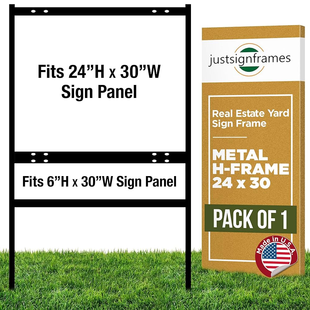 ウェア The Ennoy Professional 22SS BorderTEE M2 Amazon.com : JustSignFrames Real Estate Metal Yard Sign H