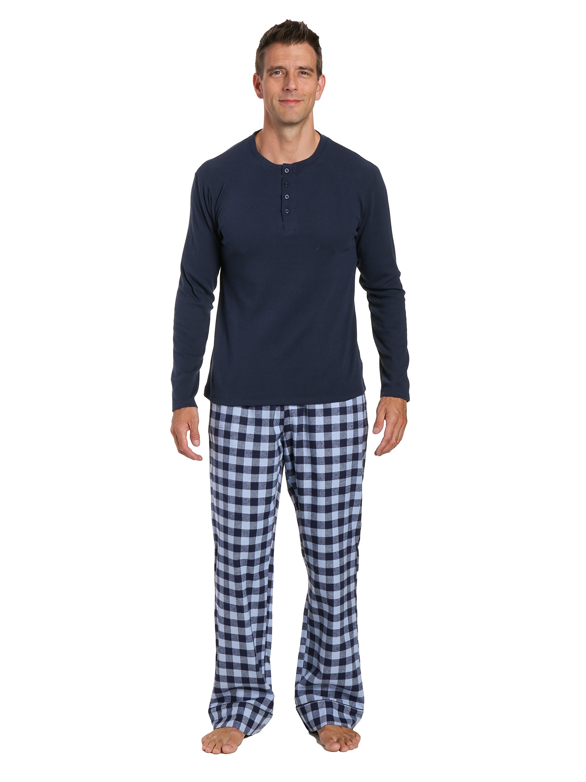 Noble Mount Pajamas for Men - Cotton Flannel Lounge Set