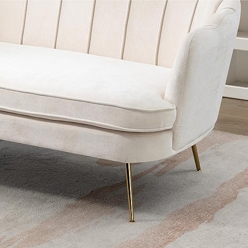 Vista 5 de Couches for Living Room，Modern Loveseat with Metal Legs for Small Space Office，Studio，Apartment Bedroom (Beige)