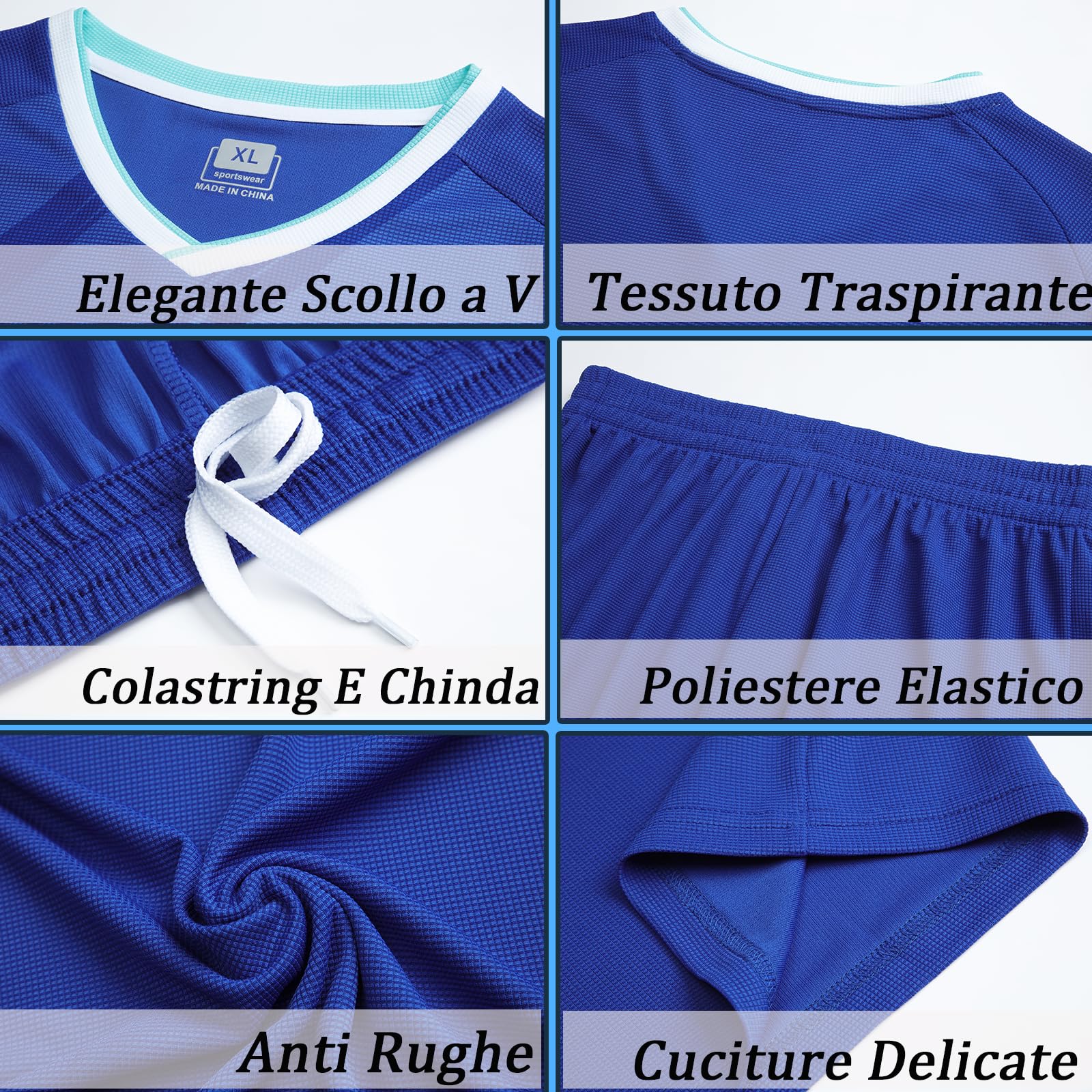 OPUTWDF Completo Calcio Bambino Personalizzabile Kit Calzettoni e Ginocchiere, Unisex - Adulto e Bambino Kit Maglietta Calcio Personalizzata