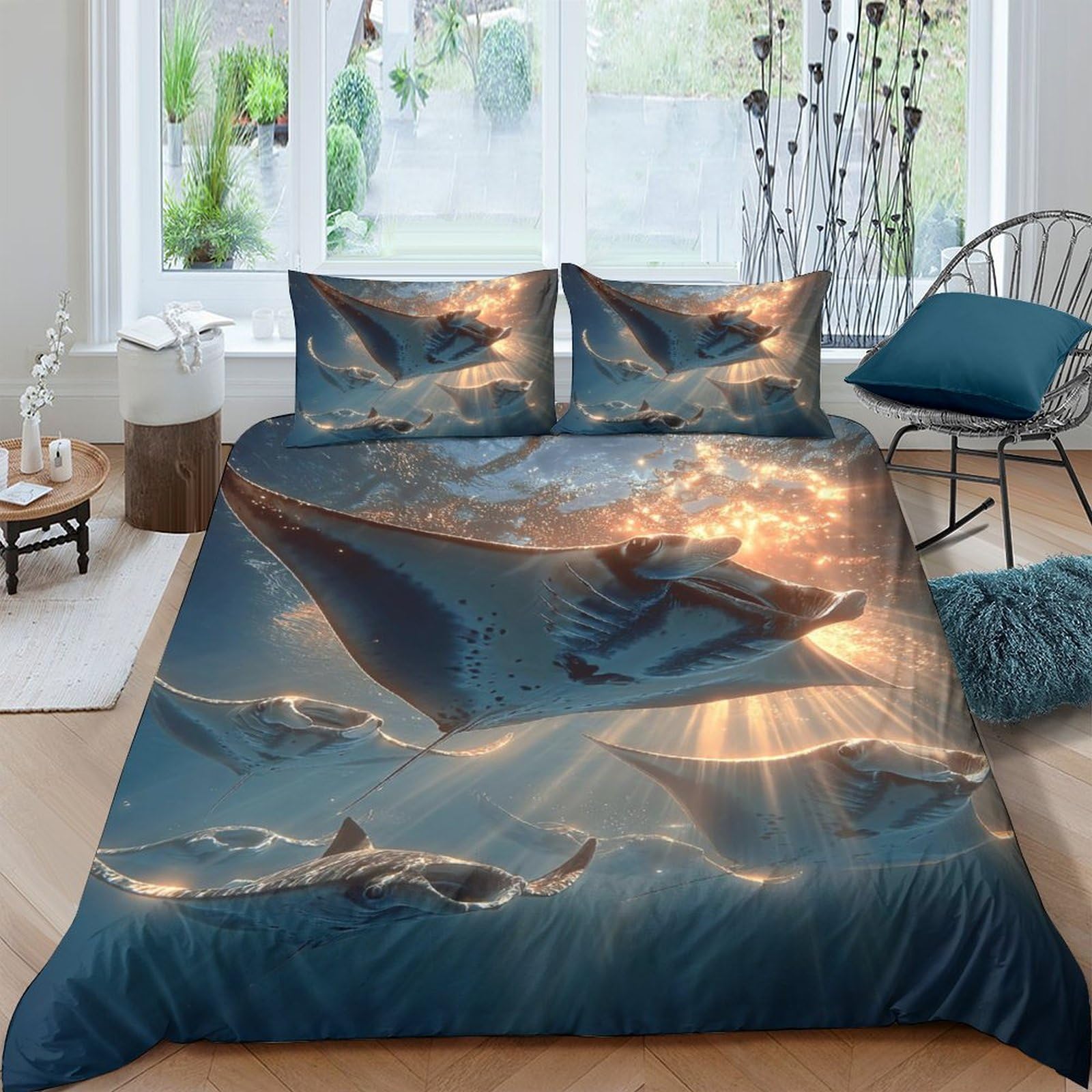 Ctjqhvkz Style-8 3D Printed Dragon Sea Fitted Sheet Microfiber Soft Breathable Ocean Fantasy Mattress Cover For Bedroom Guestroom Decor Single（135X200cm）