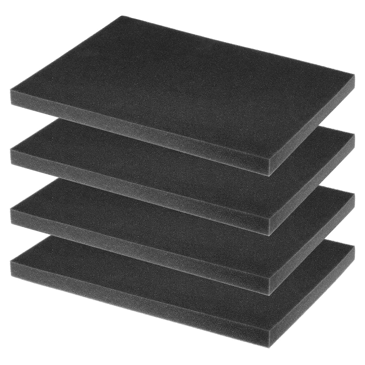 QWORK® 4 Pcs Tool Box Foam Inserts - 40x30x2.5 CM Pick and Pluck Foam Sheets for Tool Organisation, Flight Cases, DIY & Storage