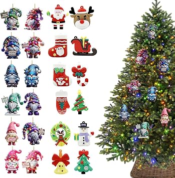 Christmas Advent Countdown - 24 Days Christmas Countdown Calendar,Collectible Figurine for Kids Teens Adults Daily Family Activity Holiday School Home