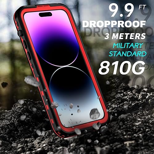 Miniatura 3 de BEASTEK Funda impermeable para iPhone 14 Pro, TRE Series MagSafe a prueba de golpes a prueba de polvo IP68 con protector de pantalla integrado y