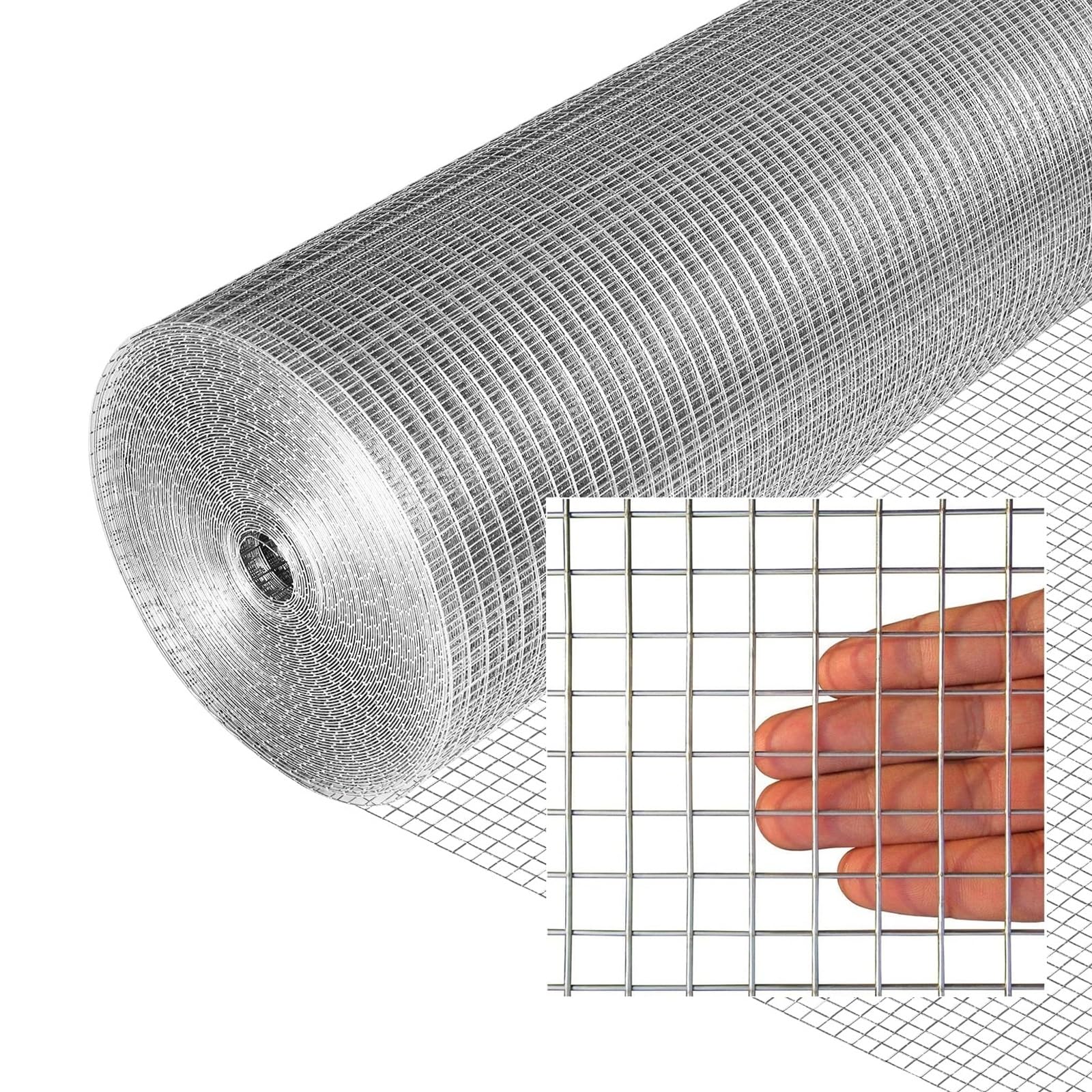 Grillage soudé anti-rouille à maille 1/2 po pour filets à volailles