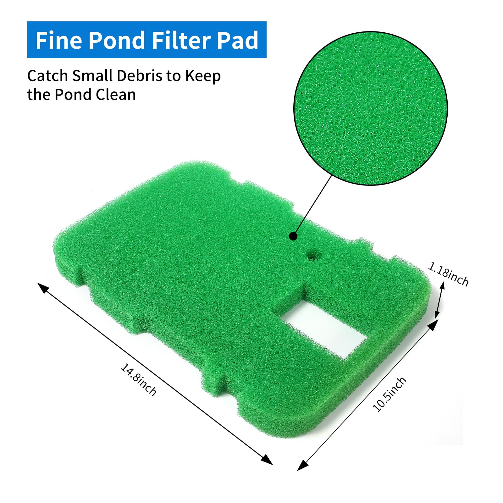 AQUANEAT Almohadilla de filtro de repuesto compatible con SUNSUN CUF-6011 todo en uno filtro esponja medios