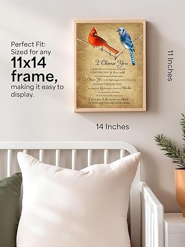 Miniatura 2 de Arte de pared con texto en inglés "I Choose You" (I Choose You) - Arte de pared con texto en inglés «I Choose You» («I Choose You») – Love Wall Art.