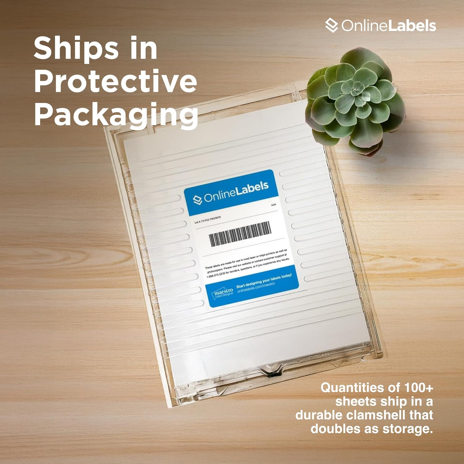 4 x 3 Rectangle Mailing Labels - Permanent, White Matte - Shipping, Wine, Product - Pack of 600-100 Sheets - Inkjet/Laser Printers - Online Labels