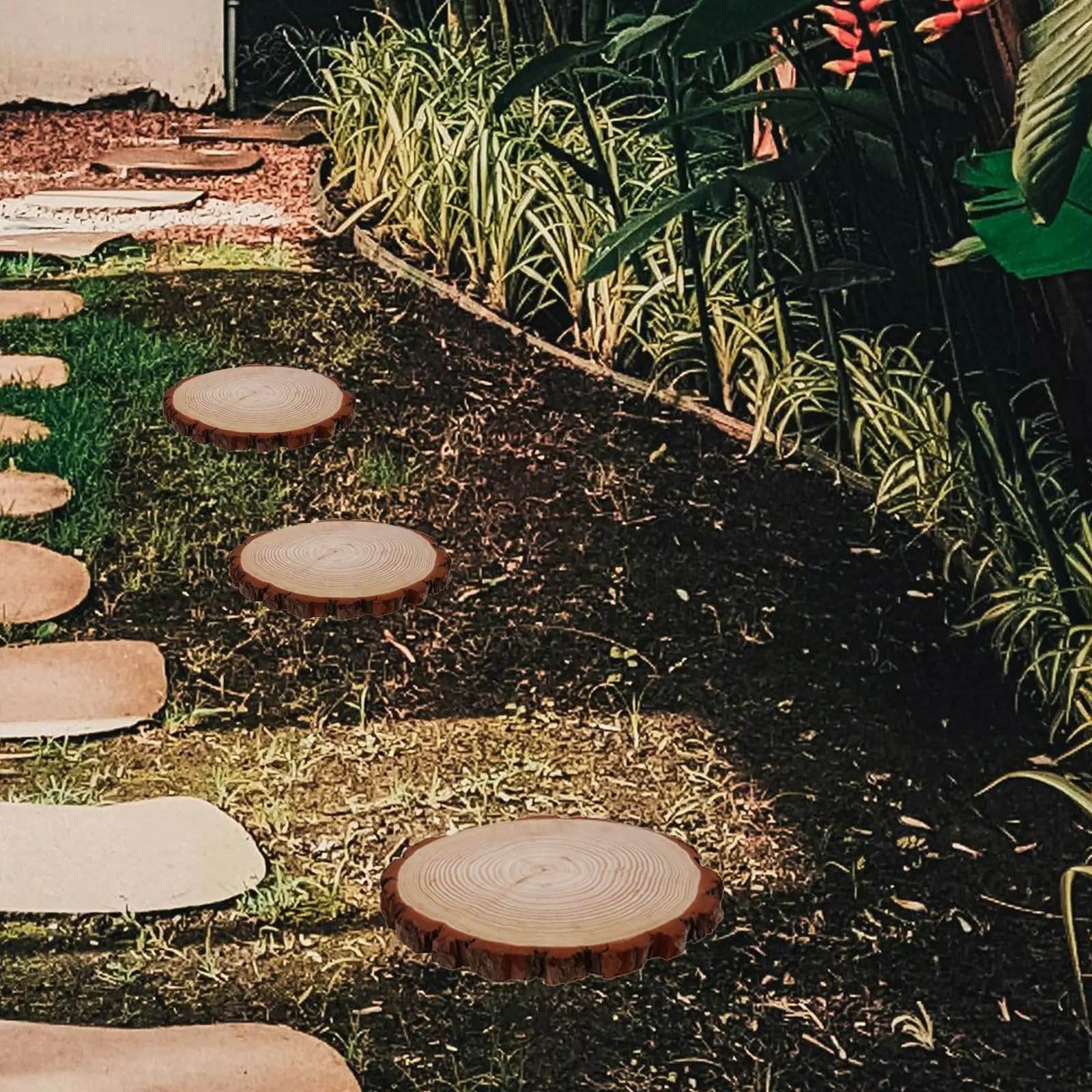Pas Japonais Jardin Pavé de jardin en bois rond