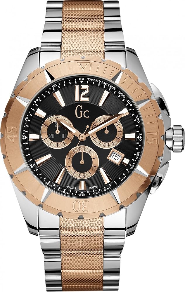 【美品】ジーシーウォッチ／クロノグラフ デイト X53003G2S／QZ Gc Chronograph Black Dial Men's Watch - X53003G2S : Amazon