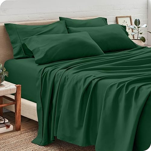 Sábanas de cama tamaño California King de 4 piezas de viscosa de 1000 hilos hechas de bambú, sábanas de 14 pulgadas de profundidad sin arrugas, disponible en Yaxa Mexico