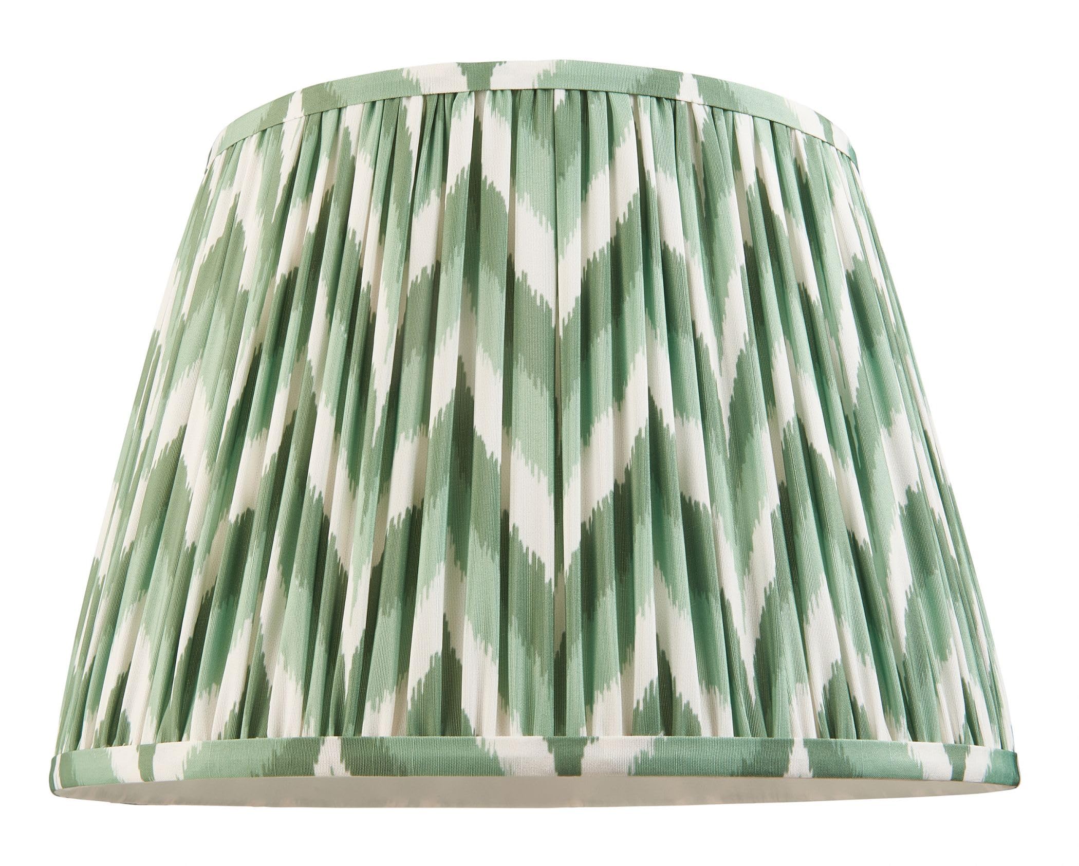 Lampshade Green 14"" Tapered Zigzag Premium Fabric 350mm Endon 113068