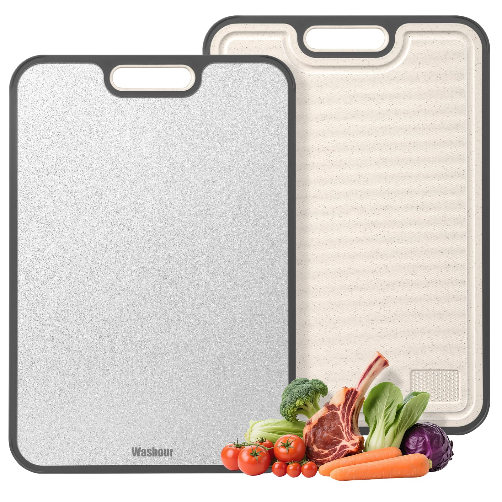 Titanium Cutting Board for Kitchen 16" x 10", 2-in-1 Cutting Mat