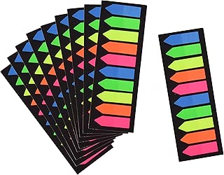 Morepack 2000 Count Neon Color Tape Flag, Page Markers,Index Tab Flags,Sticker Note, Fluorescent,10Pack,2000 Pages Count (Type 3) - coolthings.us