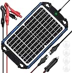 SUNER POWER Waterproof 12W 12V Solar Battery Charger & Maintainer Pro, Built-in UltraSmart MPPT Charge Controller, 12 Volt Solar Panel Trickle Charging Kits for Car Automotive Boat Marine RV Trailer