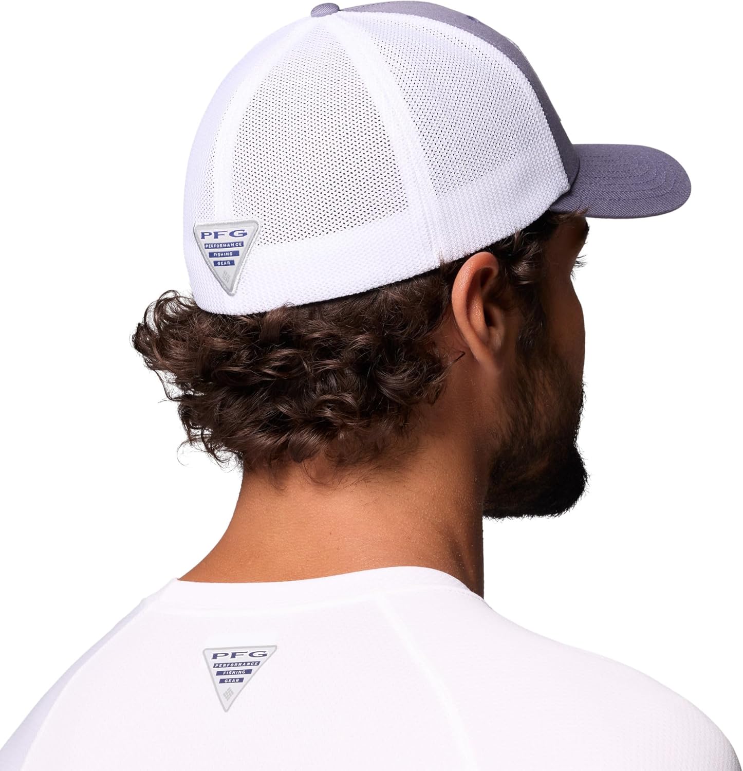 Columbia Unisex PFG Fish Flag Mesh Ball Cap, New Moon/Fish Flag, S/M