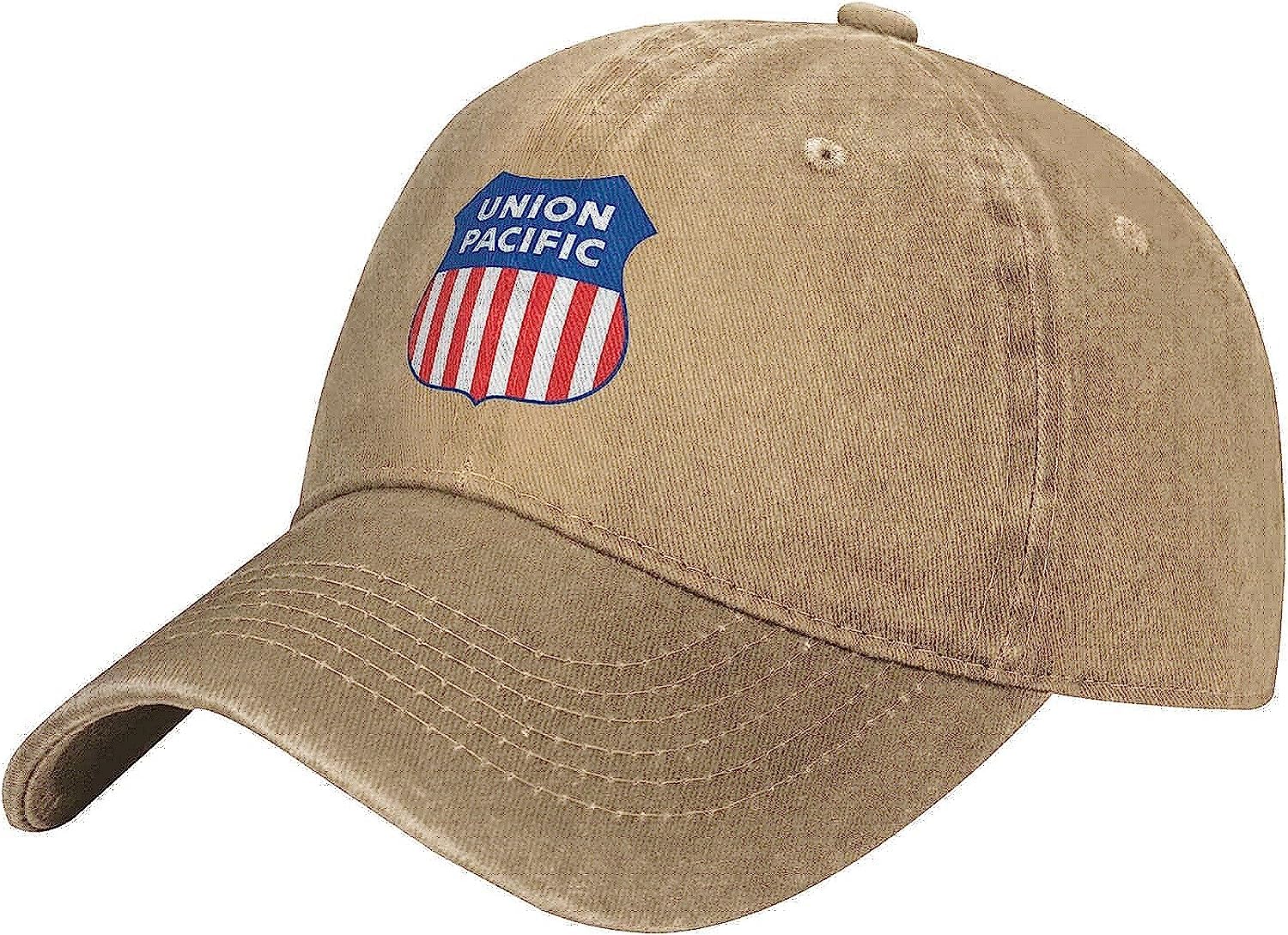 Union Pacific Railroad Denim Trucker Hat Baseball Cap for Men Or Women Cowboy