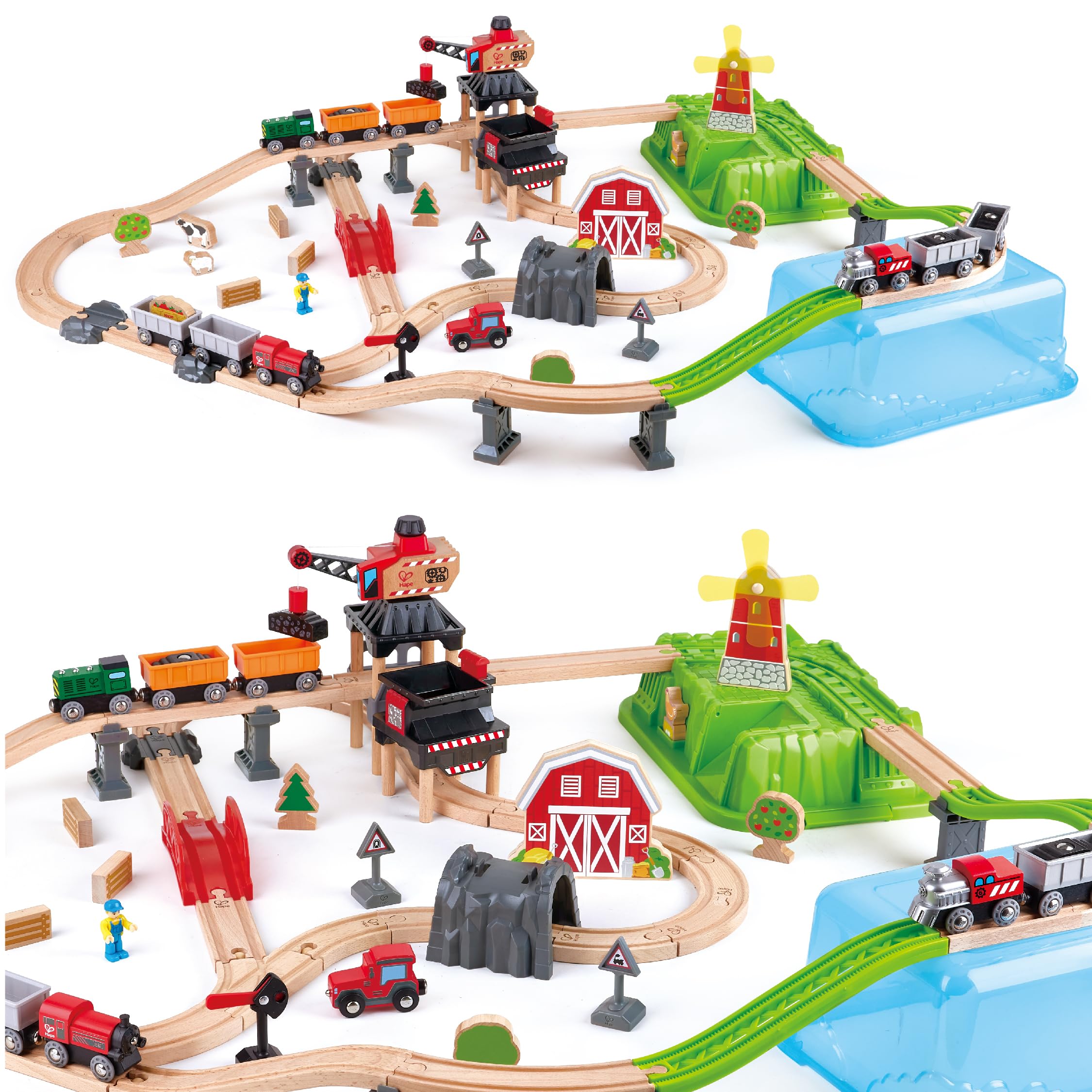 Hape E3772 - Countryside Train Bucket Set