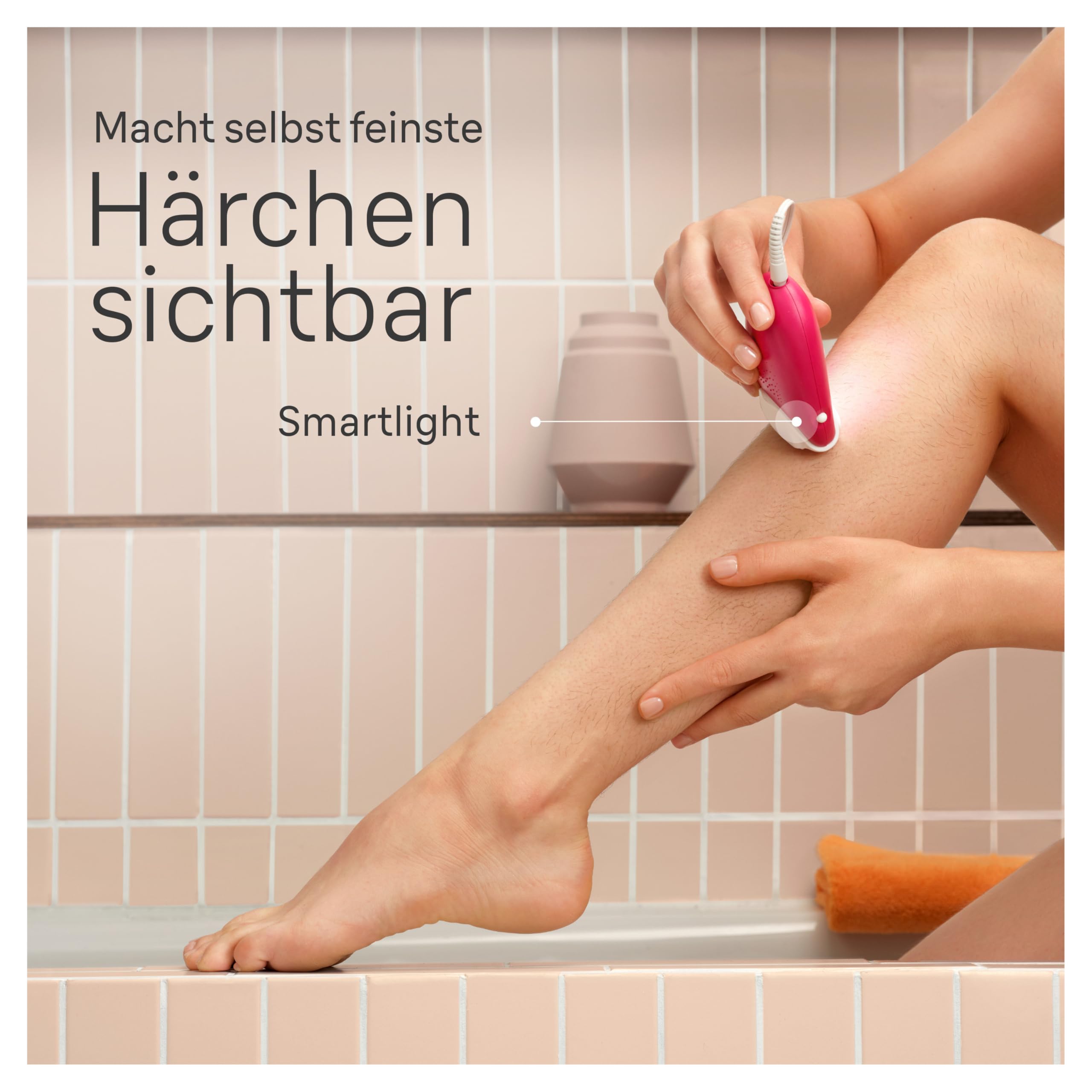 Braun Silk-épil 3 kabelgebundener Epilierer Damen Haarentfernung Ladyshaver Rasieraufsatz Trimmeraufsatz Rosa
