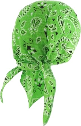 Paisley Doo Rag Du Rag Do Spandex Bandana Headwrap w SWEATBAND Chemo Cap