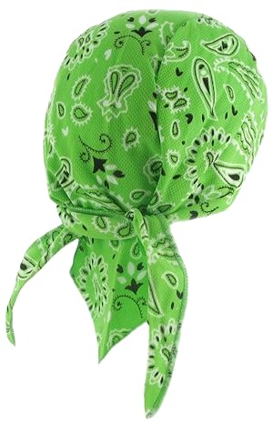 Paisley Doo Rag Du Rag Do Spandex Bandana Headwrap w SWEATBAND Chemo Cap
