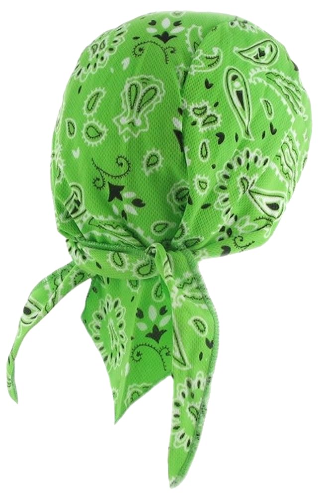 Paisley Doo Rag Du Rag Do Spandex Bandana Headwrap w SWEATBAND Chemo Cap