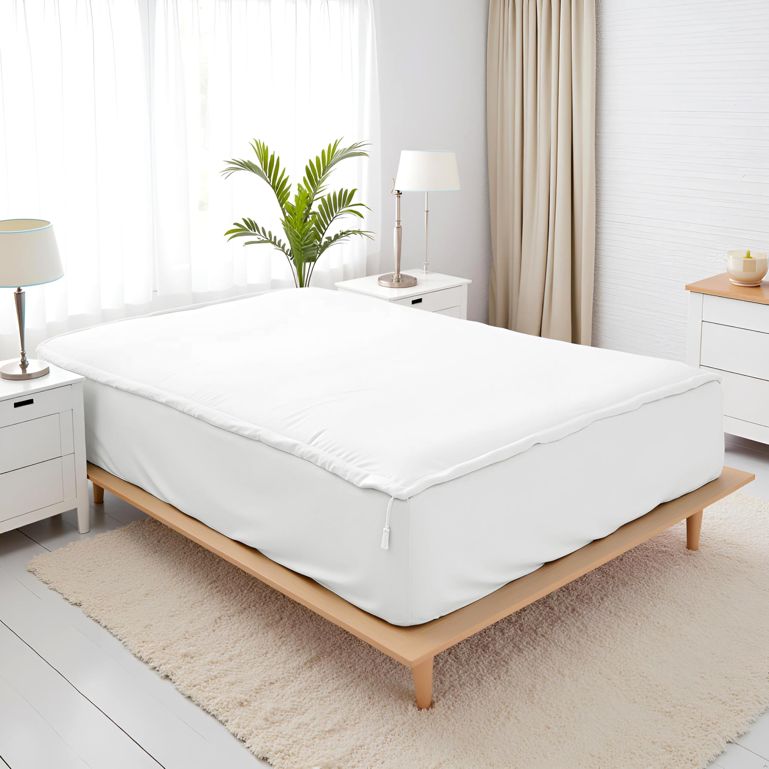 Photo 1 of PURE ECO Zip On Sheets - King Size Fitted Sheet (White)
