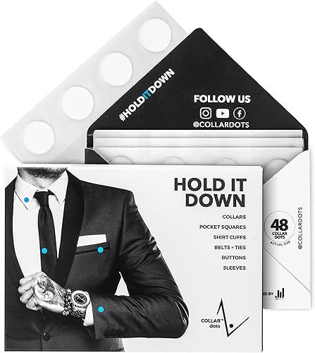 Collar se mantiene para camisas de vestir y polos de hombre. Truco de moda para plástico, metal y collar magnético
