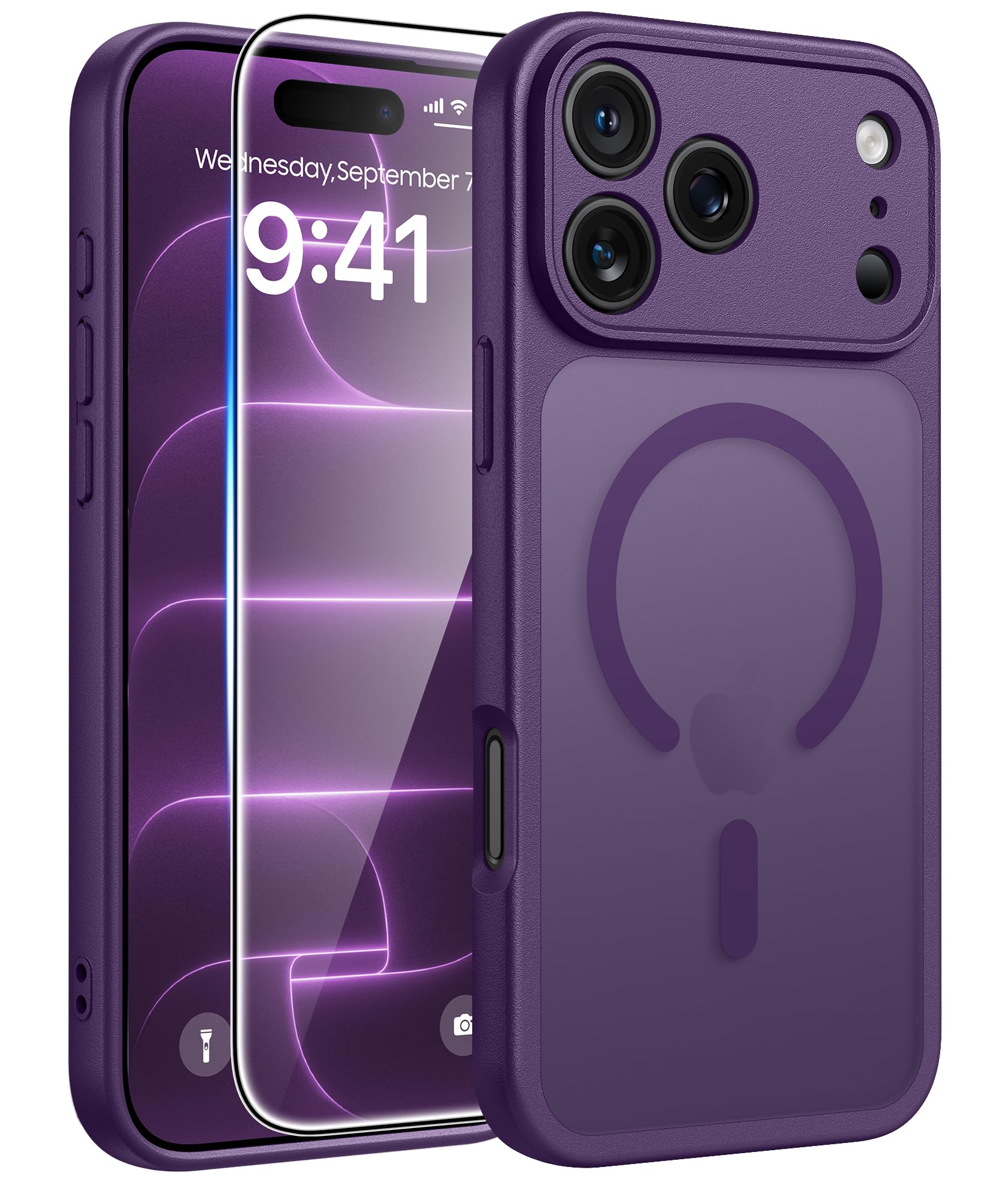 FNTCASE for iPhone 18 Pro Case/iPhone 17 Pro Case, Fit for Magsafe Purple