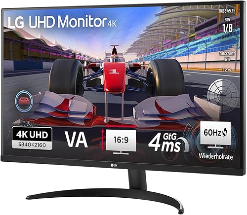 LG Ultrafine™ 32UR500K-B Ecran PC 4K 32" - Dalle VA résolution UHD (3840 x 2160), 4ms GtG 60Hz, HDR10, DCI-P3 90% (CIE1976), Mode Lecture, inclinable - 1