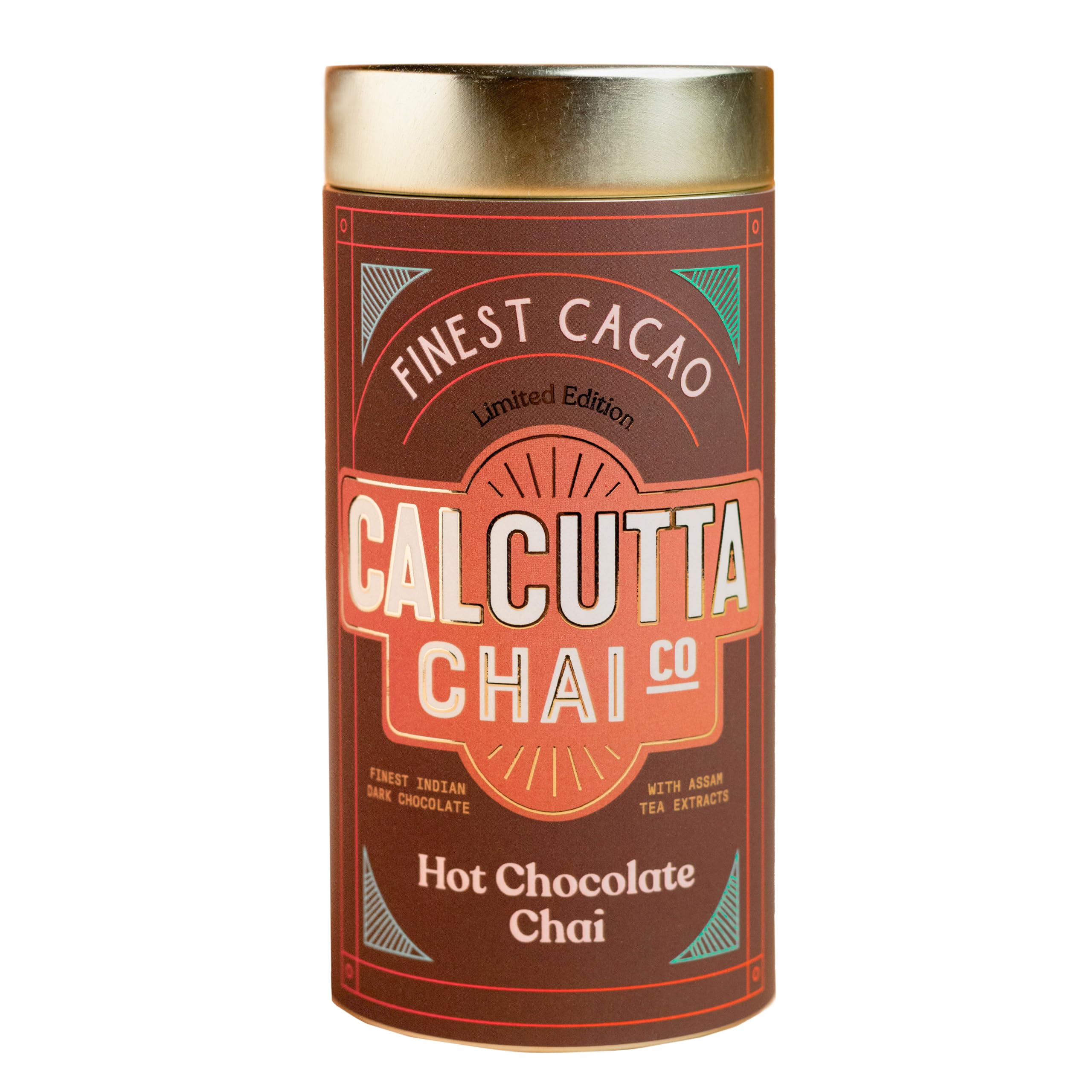 Calcutta Chai Co – Hot Chocolate Chai | Instant Premix | 200g | 80% Less Sugar | Made with Finest Cacao | Brisk & Chocolatey