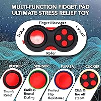 Vista 3 de DUDDY-PRO Fidget Pad 8 características divertidas, almohadilla de juego de control retro de mano, juguete de enfoque, alivio de ansiedad y estrés