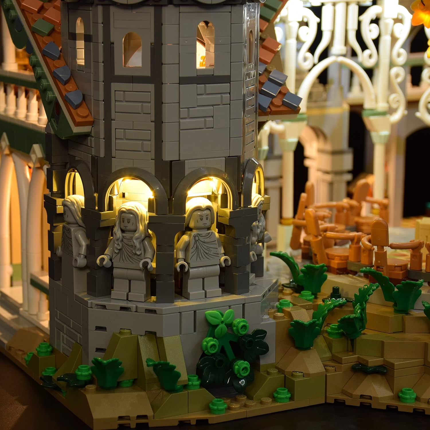 LightGo LED Lighting Kit Designed for The Lord of The Rings Rivendell Compatible with Lego 10316 Building Set - Not Include Model (Remote Version)