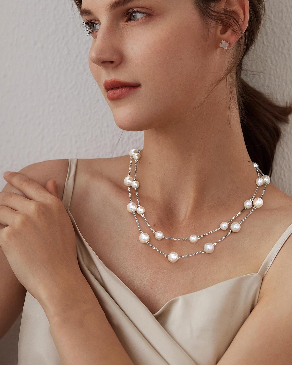 TEN MIRO 16k Gold Plated Chunky Gold Plated Necklace for Women Non Tarnish, 36'' /92cm Long Chunky Heart Necklace layered Puffy Heart Necklaces Long Thick Pendant Bold Statement Necklaces for Women Trendy - Image 3