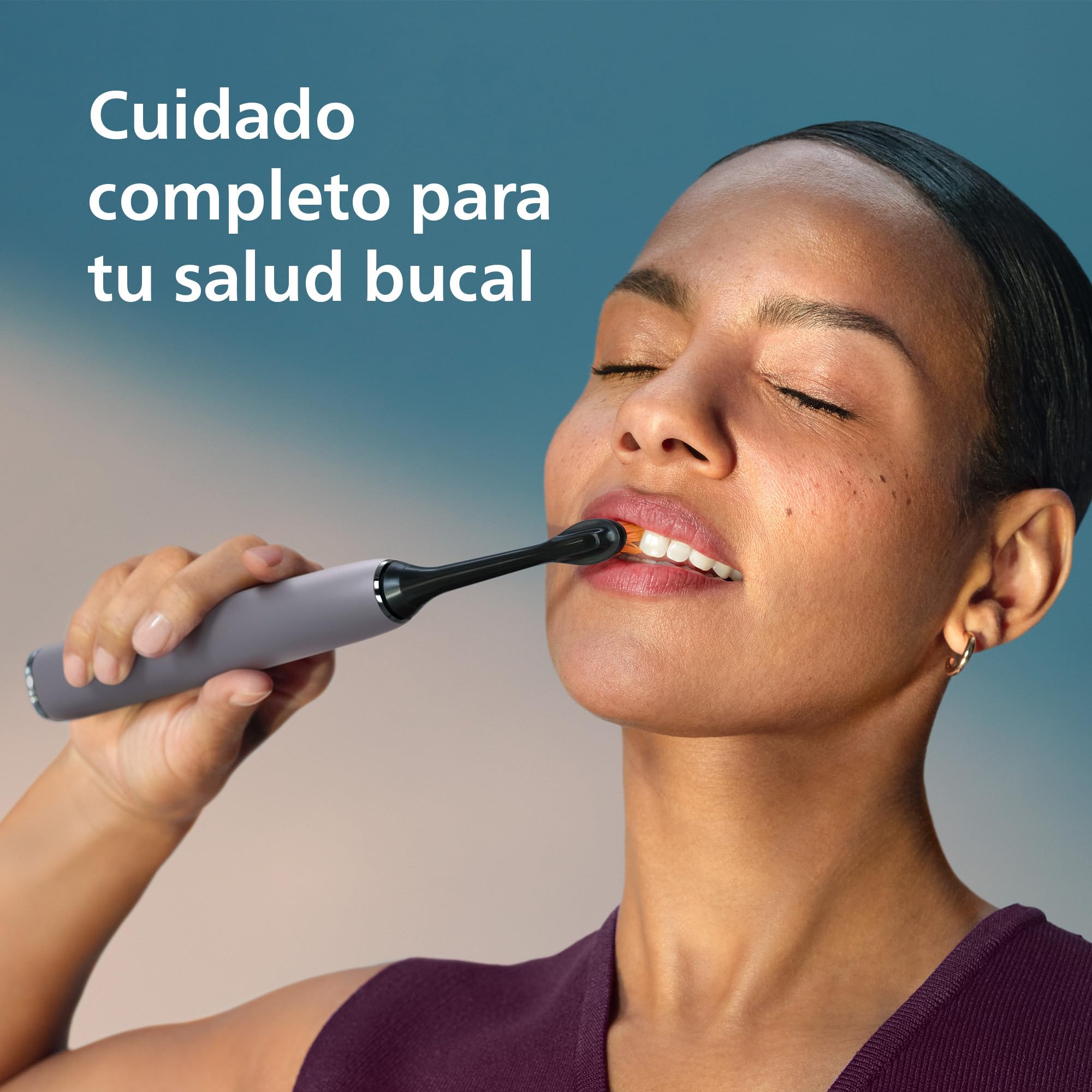 Philips Sonicare DiamondClean Smart 9400, cepillo dental eléctrico, sónico con aplicación, sensor de presión, detección de cabezal de cepillado, gris, modelo HX9917/90