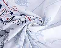 Vista 6 de Juego de ropa de cama 100% algodón Callis, juego de 3 fundas de edredón ligeras con cremallera y dos fundas de almohada (barco, individual)