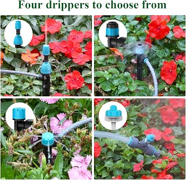 148FT Drip Irrigation Kit,Smart Water Timer for Garden