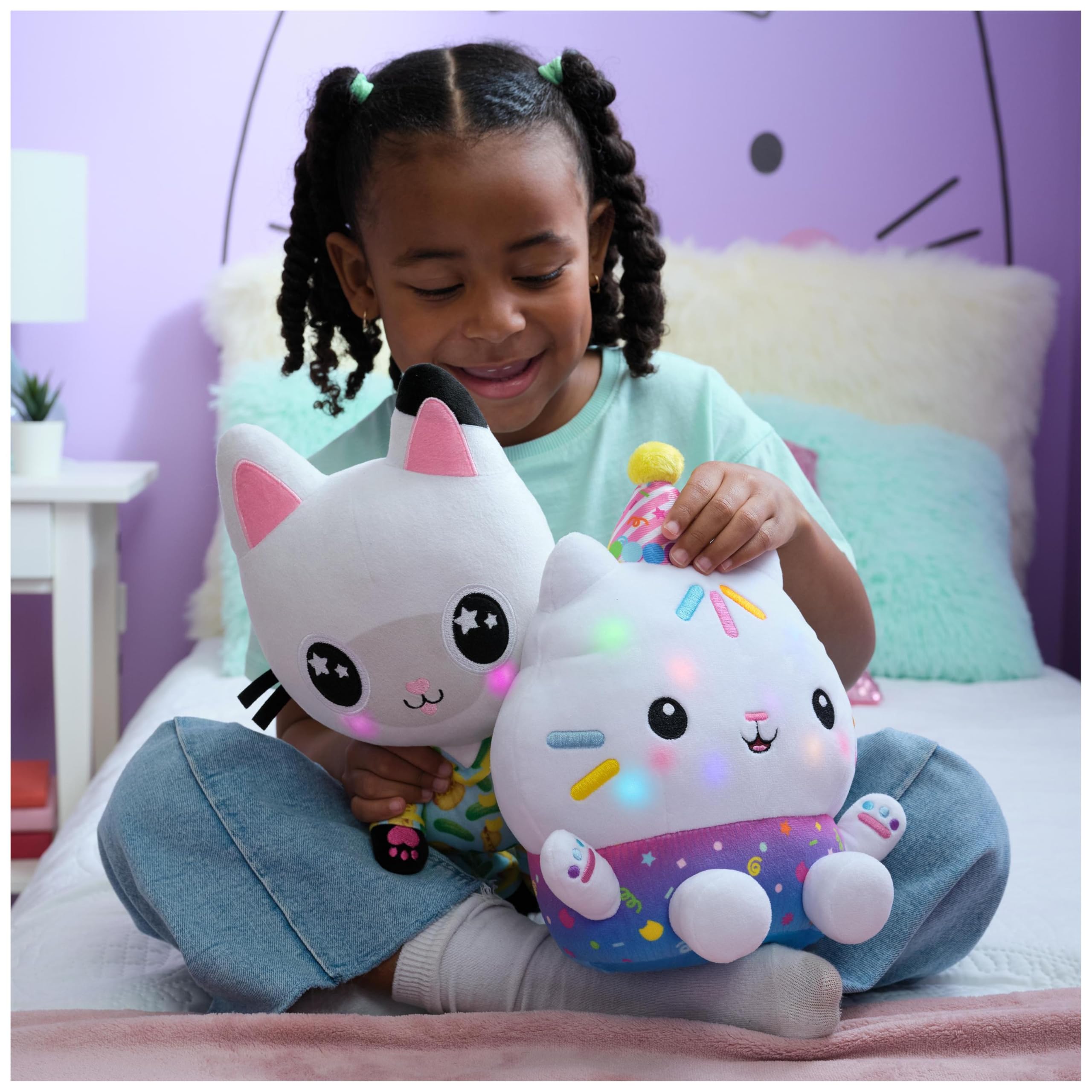 Gabby's Dollhouse Festeggiamenti Peluche Cakey Cat interattivo 25 cm con Suoni Giocattoli Bambini 3+