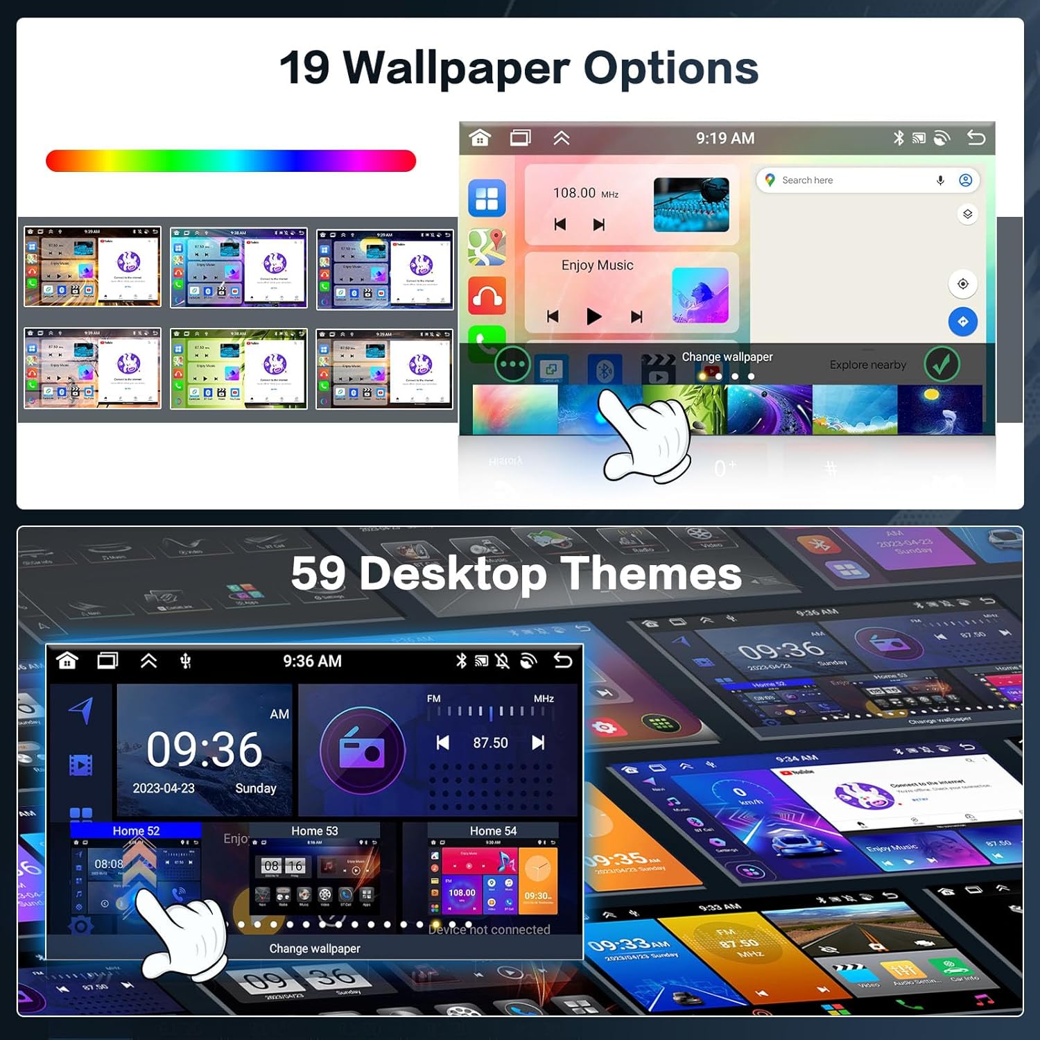 4+64G Radio for Toyota Camry with JBL or Screen 2006-2011 CarPlay Stereo Upgrade Android 15 8 Core 9" Touch Screen Android Auto Bluetooth GPS 59UI AHD Backup Camera