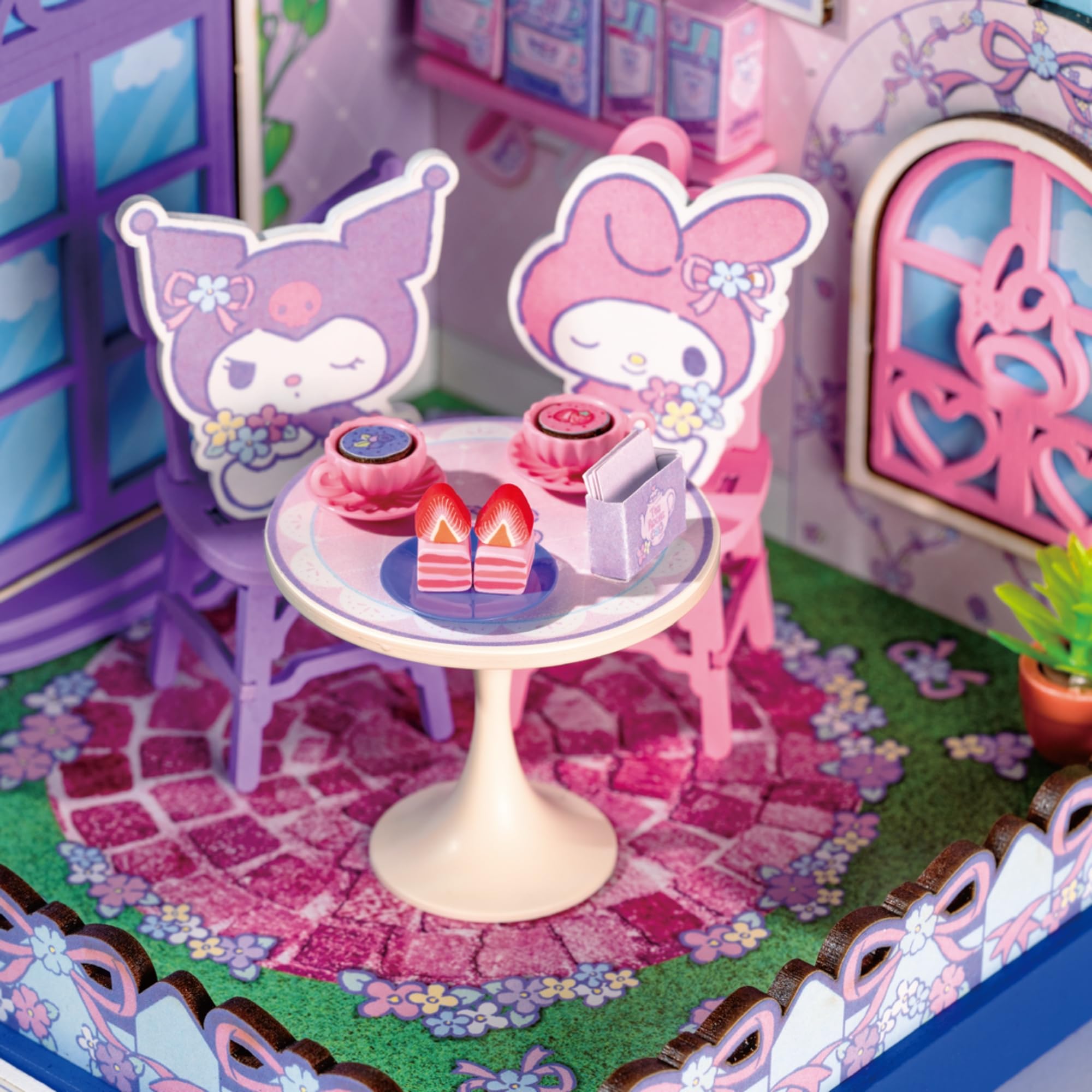 Amazon.com: Hands Craft My Melody & Kuromi Tea Party Miniature