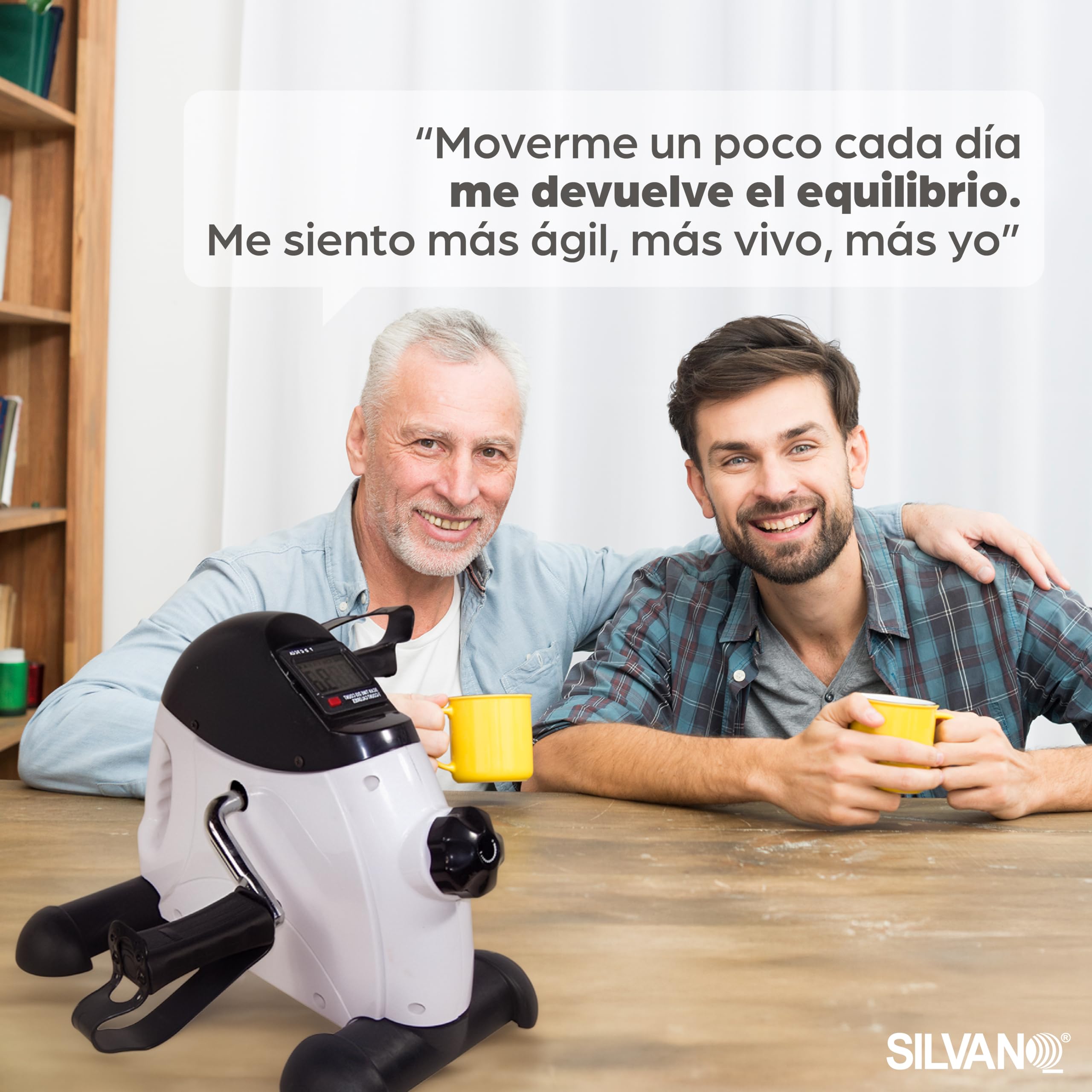 Pedales Estáticos Personas Mayores | Ejercicio en Casa | Pedaleador para Ancianos | Ejercitador de Piernas para Hacer Deporte Sentado | Mini Bicicleta de Gimnasia y Fisioterapia Fácil de Transportar