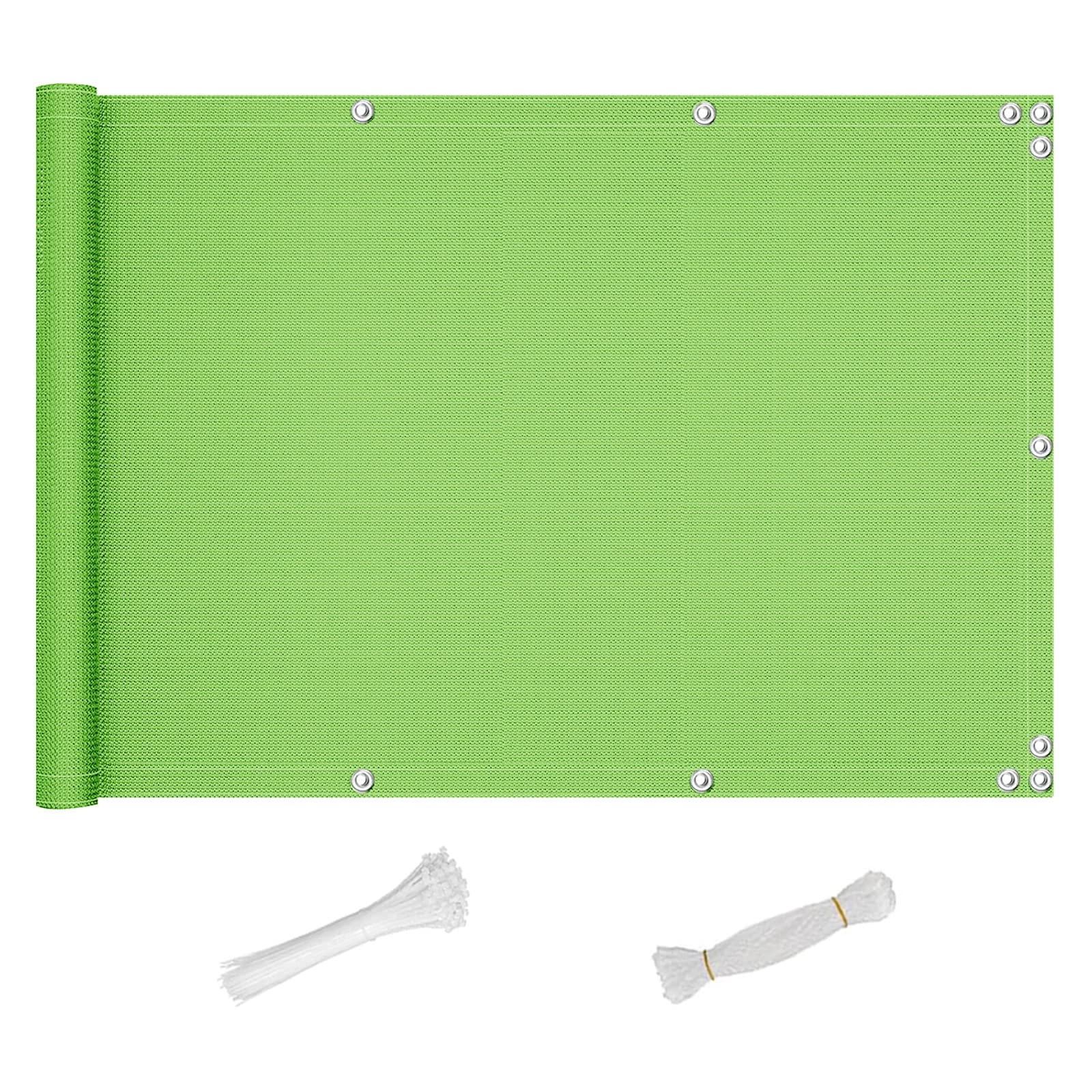 QINGLV Balcony Privacy Screen 140x700cm Balcony Screen Privacy Fence Cover Waterproof Windbreak Garden Screening For Patio, Fence, Backyard, Porch -Green