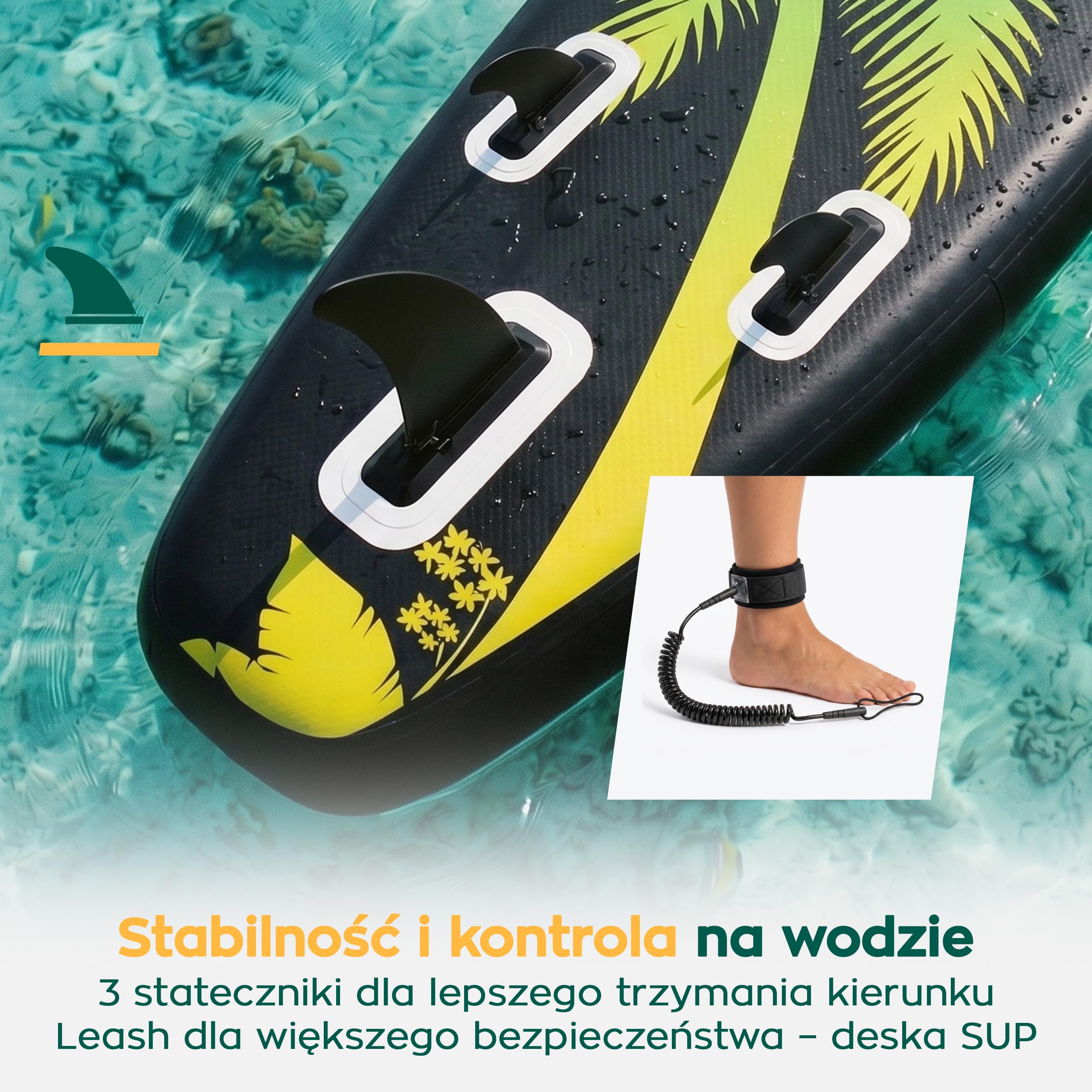 Athler Cobia 320 Stand up Paddling Board – deska SUP do 180 kg – kompletny zestaw z siedziskiem kajakowym i wiosłem 2 w 1 – 350 x 80 cm