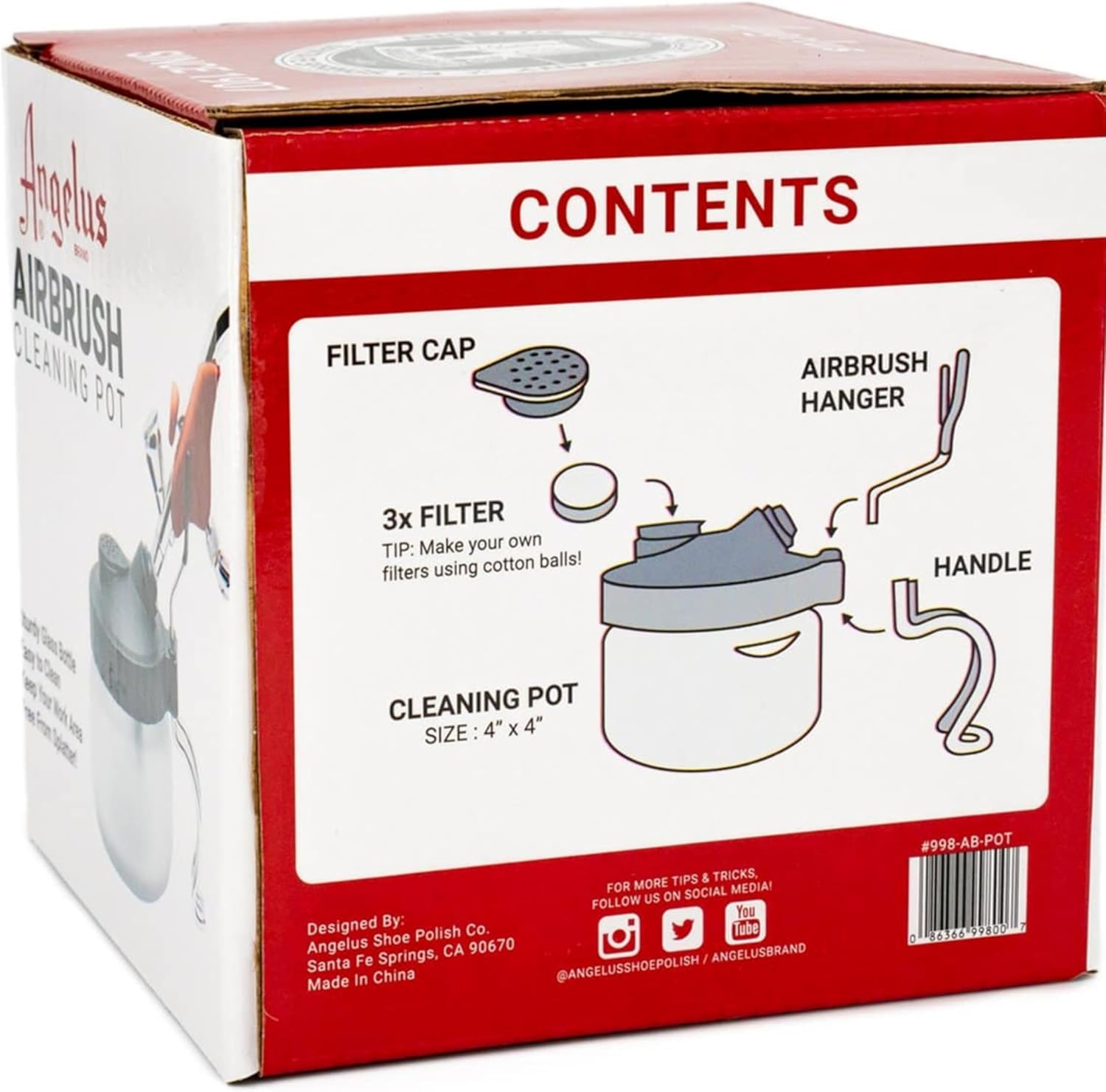 ANGELUS Airbrush Cleaning Pot, Glass Cleaning Pot Kenya Ubuy