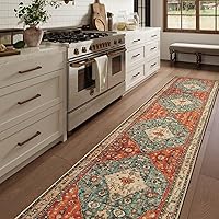 Vista 99 de Lahome Alfombra de camino de cocina lavable con diseño tribal bohemio de 2 x 8 pies, alfombra suave para pasillos, antideslizante, estilo vintage