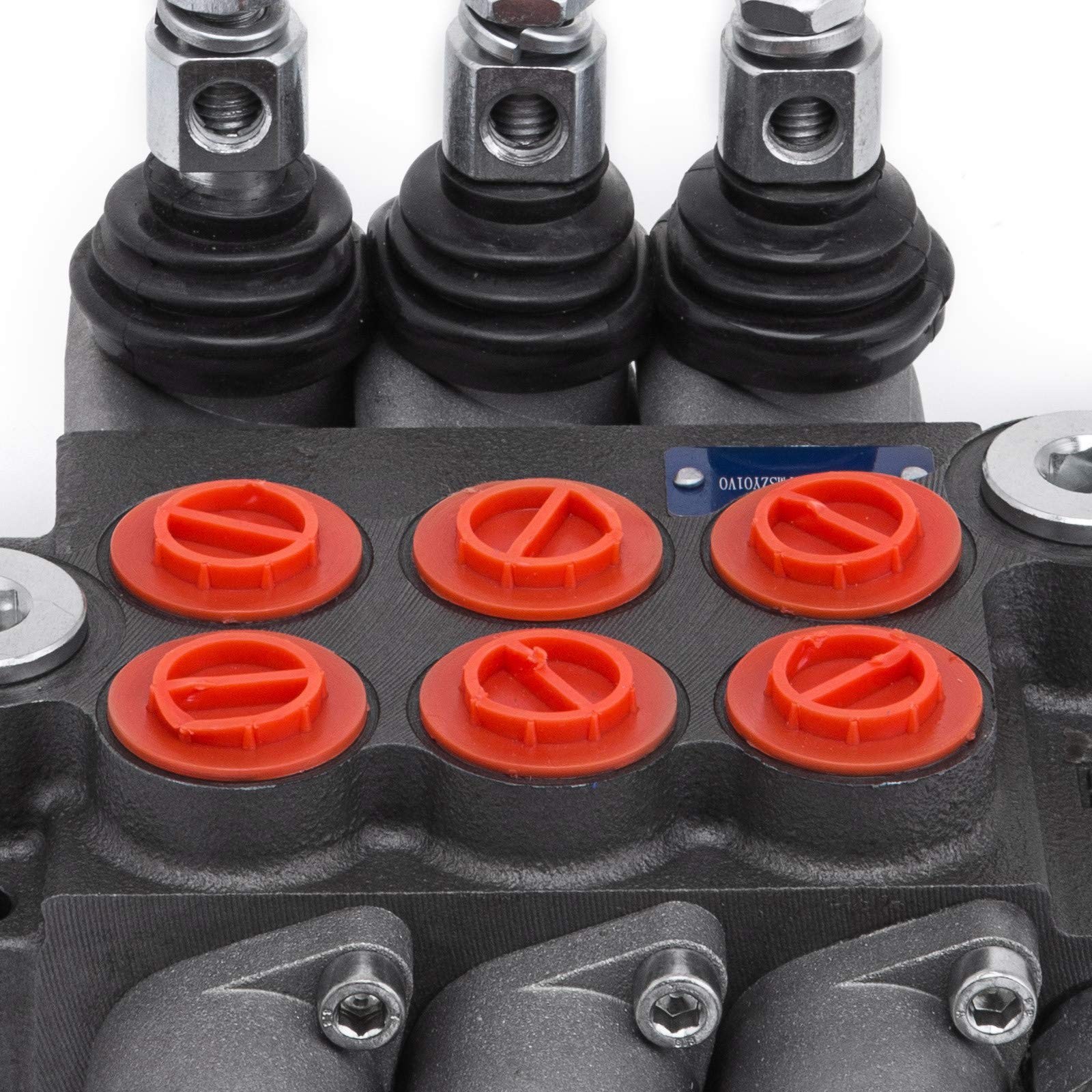 VEVOR Válvula de Control Direccional Hidráulica 11 gpm 3 Bobina, Válvula de Descarga Hidráulica Cilindro de Doble Efecto, Válvula Direccional Hidráulica Múltiples Medios de Control, Tractores