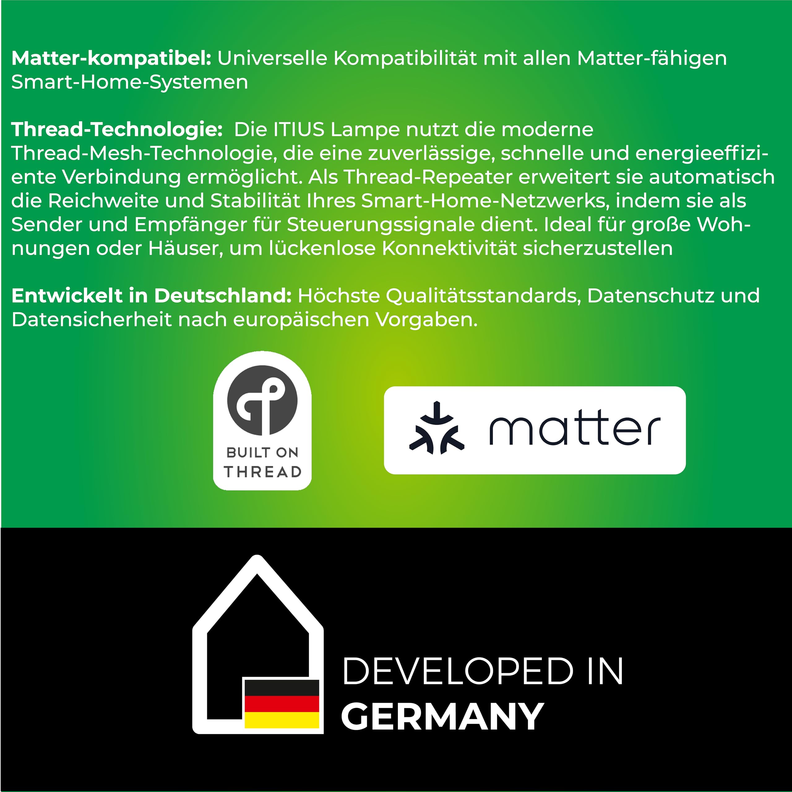 Matter LED-Modul 3er-Pack RGB + CCT | Thread Mesh | Mehrfarbig Dimmbar, 2700K, 500 lm, 4,8W Leuchtmittel Smart Home Beleuchtung für Alexa, Google, Apple