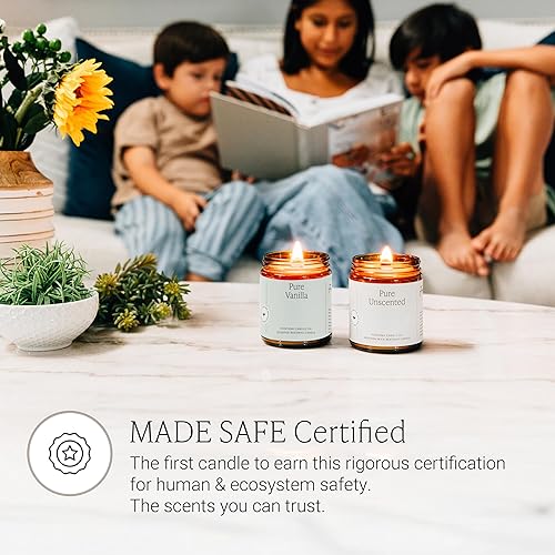 Miniatura 5 de Fontana Candle Co - Vela de vainilla pura, vela ligeramente perfumada, hecha de cera de abeja y aceite de coco, aceite esencial, mecha de madera,