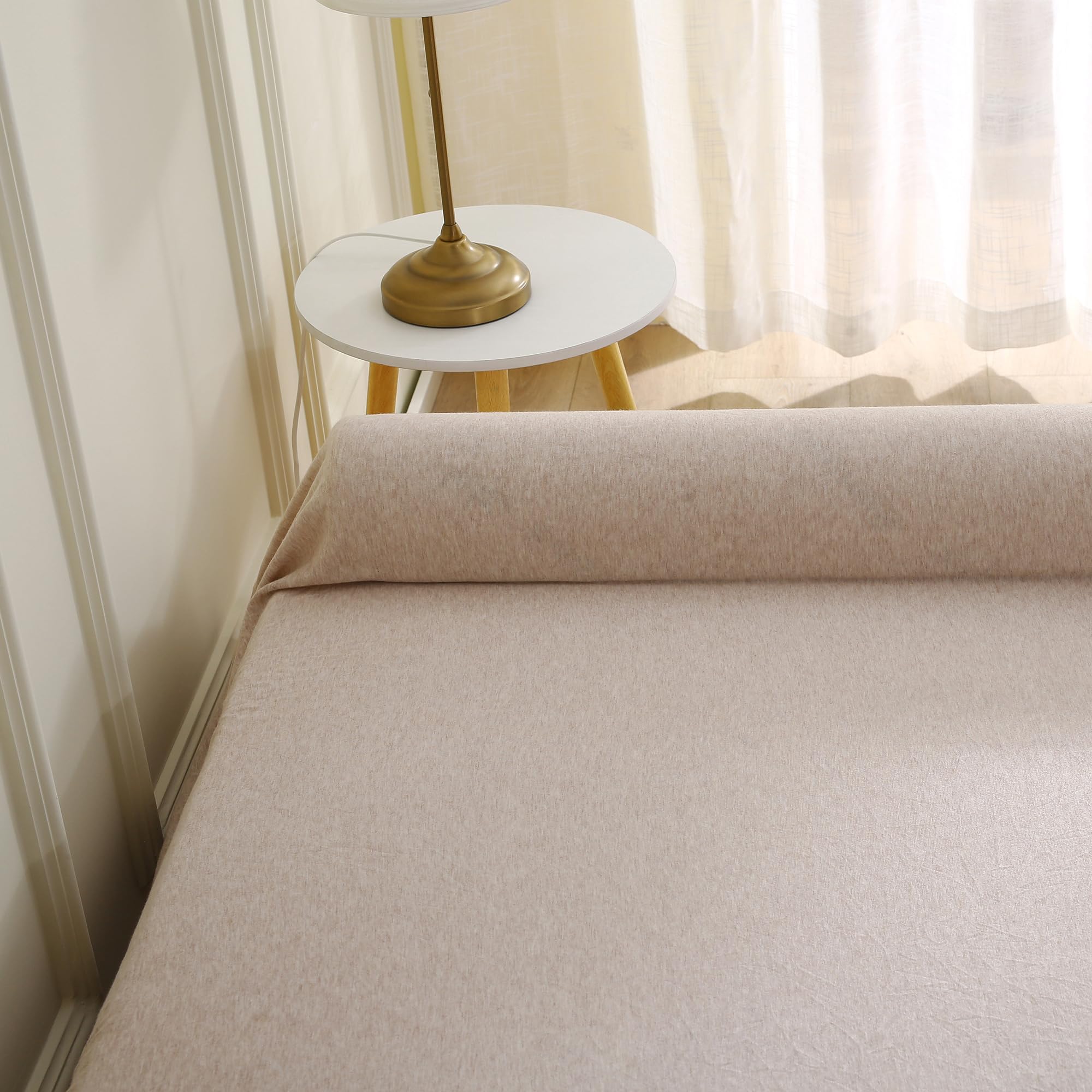 fond + found Parachoques de cama de tela de malla para niños pequeños [2 paquetes] Riel de cama de seguridad de espuma para niños y bebés, parachoques de cama transpirable con funda antideslizante y